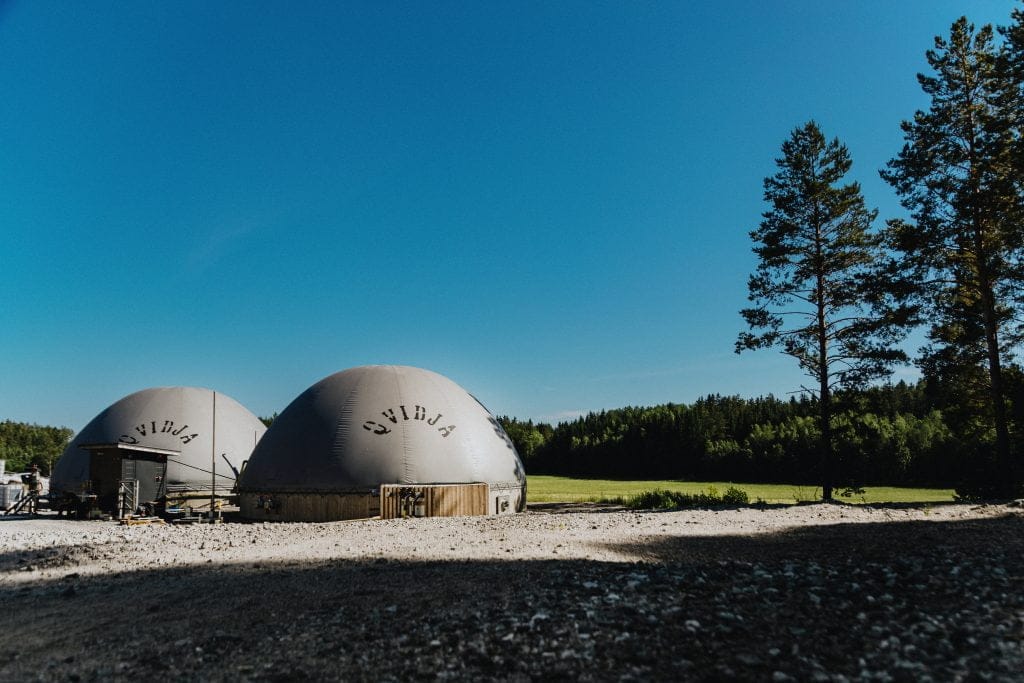 Qvidja farm biogas storages in Parainen, Finland